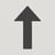arrow pointing up in dark gray